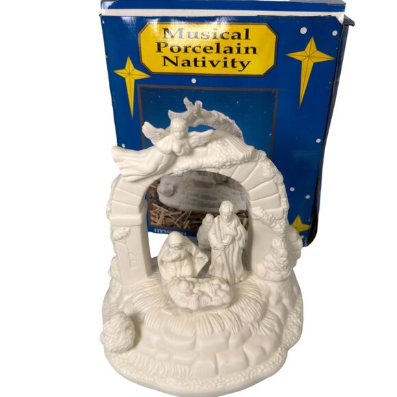 Other - Musical Porcelain Nativity Mary Joseph Baby Jesus
